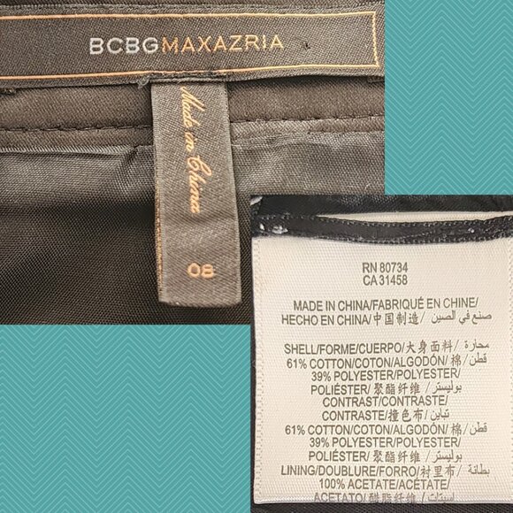 BCBG MaxAzria Floral Printed Satin Pleated Pencil Skirt - Picture 4 of 4